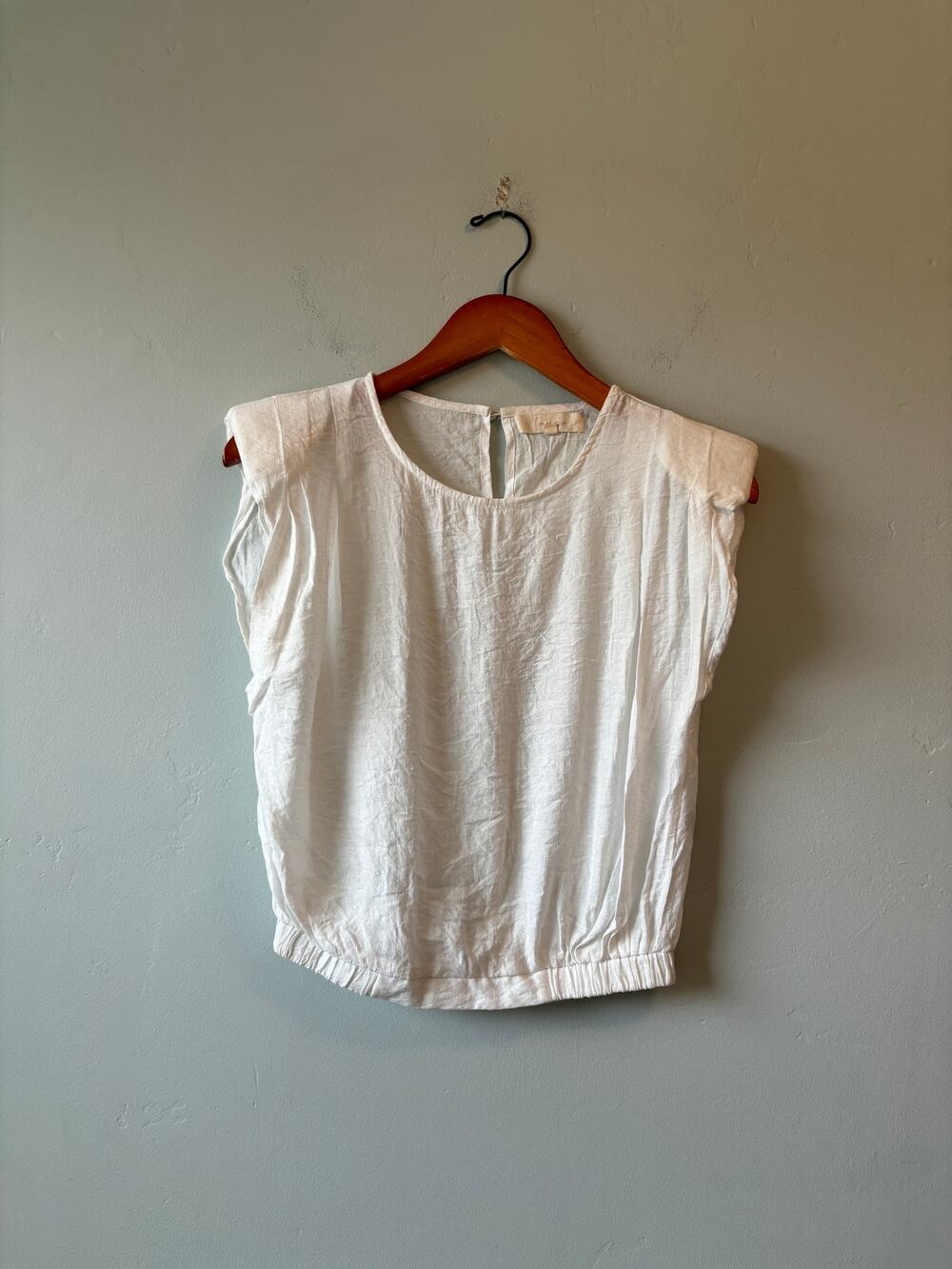 Boutique Fanco Sheer White Blouse
